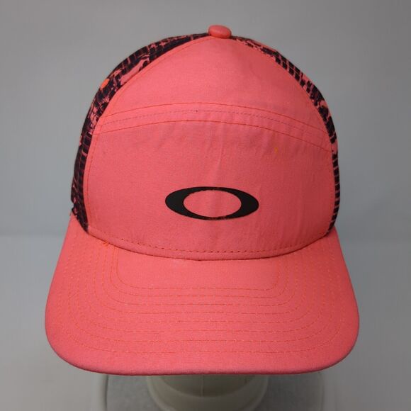 Oakley Slideback Hat Pink One Size Adjustable Vented Holes 6 Panel Polyester - Picture 2 of 9